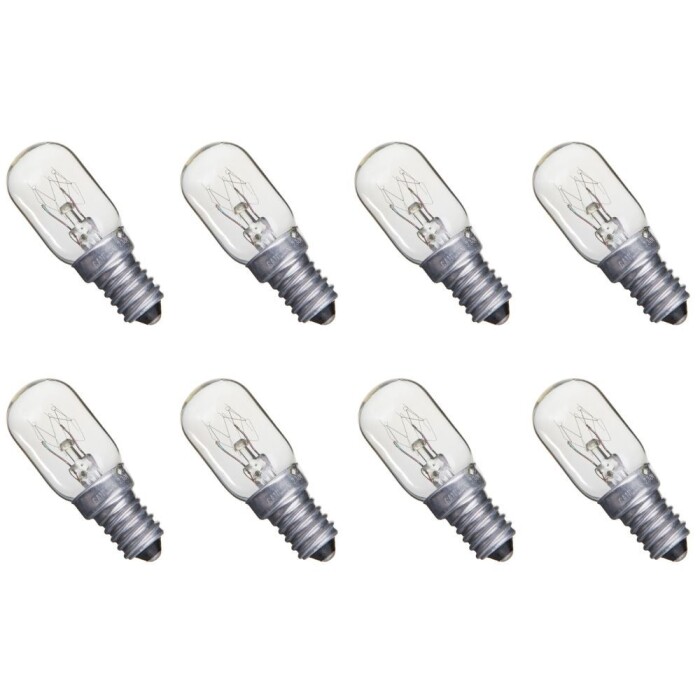 Kit 8 Lâmpada Incandescente P/Micro Ondas E14 220v Taschibra