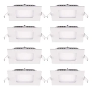 Kit 8 Paineis Embutir Quadrado 6W 6500K Branco Blumenau Kit 8 Paineis Embutir Quadrado 6W 6500K Branco Blumenau