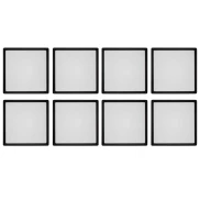 Kit 8 Paineis Led Sobrepor Quadrado 24W 3000K Preto Blumenau Iluminação Kit 8 Paineis Led Sobrepor Quadrado 24W 3000K Preto Blumenau Iluminação