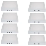 Kit 8 Plafon Led Quadrado Sobrepor 12W 3000K Blumenau