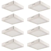 Kit 8 Painel Led Sobrepor Quadrado 18W 3000K Branco Kit 8 Painel Led Sobrepor Quadrado 18W 3000K Branco