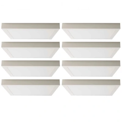 Kit 8 Painel Led Sobrepor Quadrado 32W Branco frio 6500K