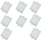 Kit 8 Painel Slim Ecoled Quadrado Embutir 24W 4000K Autovolt Kit 8 Painel Slim Ecoled Quadrado Embutir 24W 4000K Autovolt