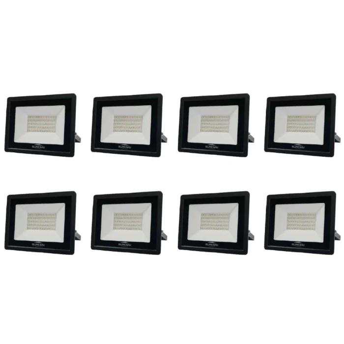 Kit 8 Refletors Led Tech 50W 6500K Preto Blumenau