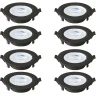 Kit 8 Spot Embutir ABS+PC 6W BiVolt Led 3.000K Preto Novo