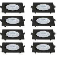 Kit 8 Spot Embutir Blumenau 6W Bivolt Led 3.000K Preto Kit 8 Spot Embutir Blumenau 6W Bivolt Led 3.000K Preto