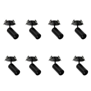 Kit 8 Spot Led Embutir Nypo 3W 3000K Preto Direcionável