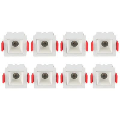 Kit 8 Un Downlight Led Embutir Astraled 2W 4000K Br DL-7317