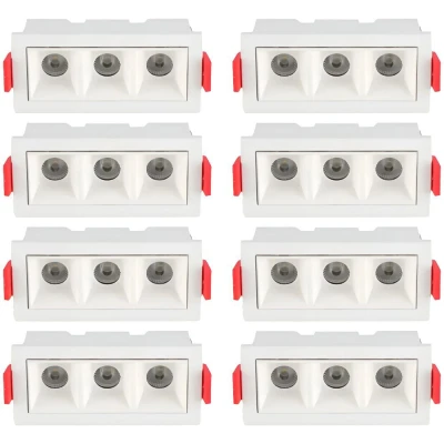 Kit 8 Un Downlight Led Embutir Evou 6W 3000K Br Dl-7418 Astraled