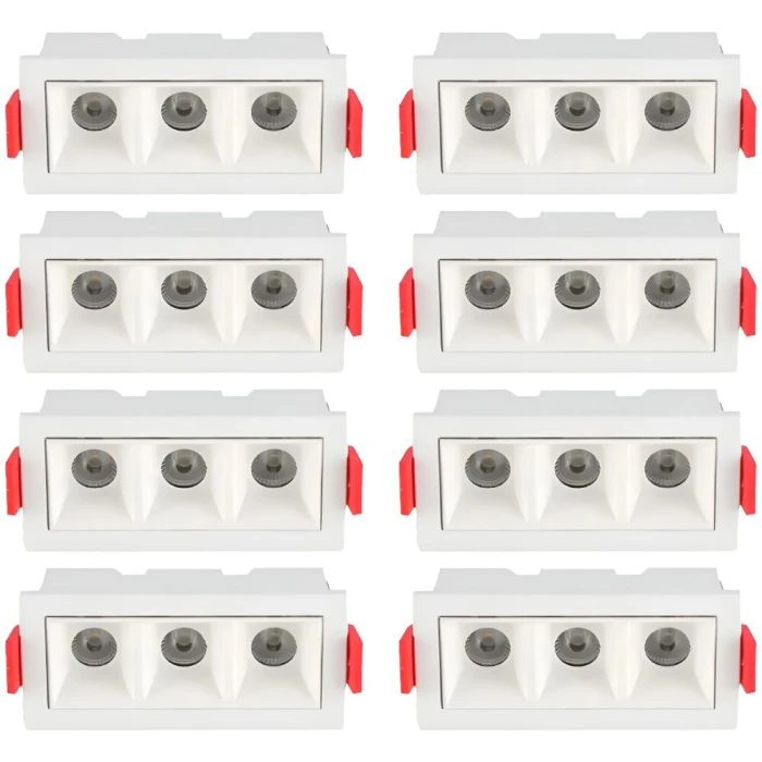 Kit 8 Un Downlight Led Embutir Evou 6W 3000K Br Dl-7418 Astraled