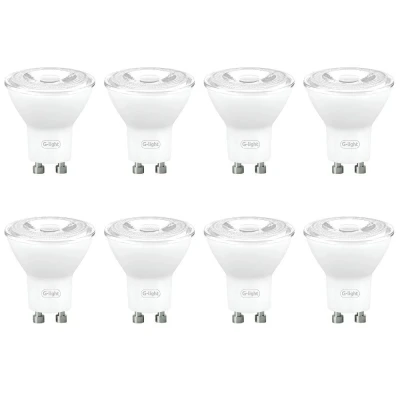 Kit 8 Un Lâmpada Led G-Light Mr11 Gu10 3.5w 2700k Luz Amarela