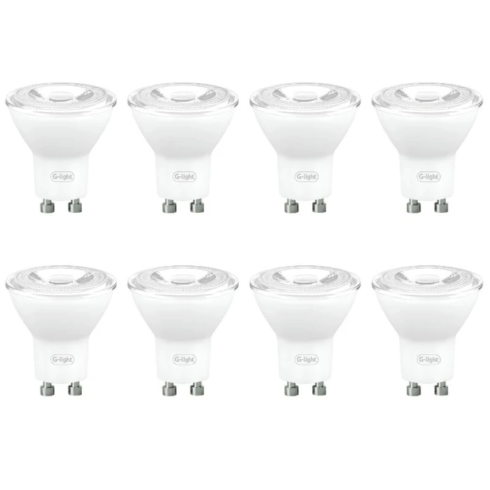 Kit 8 Un Lâmpada Led G-Light Mr11 Gu10 3.5w 2700k Luz Amarela
