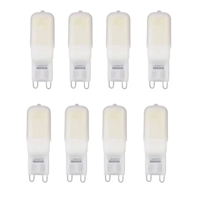 Kit 8 Un Lâmpada Led Pin G9 5W 2400K Autovolt Lumanti