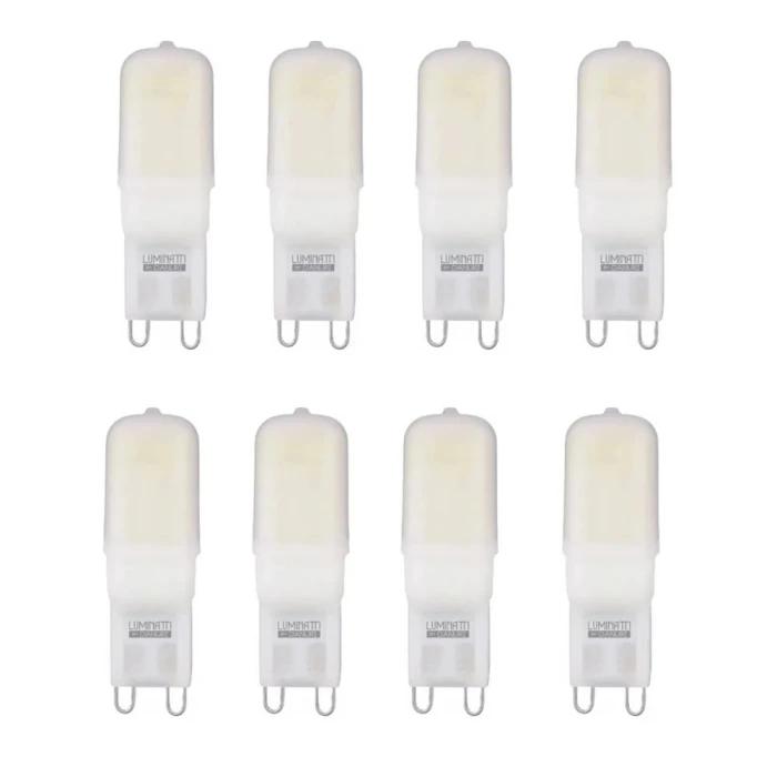 Kit 8 Un Lâmpada Led Pin G9 5W 2400K Autovolt Lumanti