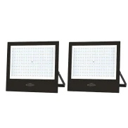 Kit Com 2 Refletor De Led Play 200W 6500K Blumenau Preto Kit Com 2 Refletor De Led Play 200W 6500K Blumenau Preto