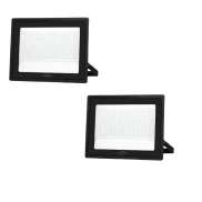 Kit Com 2 Refletor De Led Tech Pro 150W 3000K Ip66 Preto Kit Com 2 Refletor De Led Tech Pro 150W 3000K Ip66 Preto
