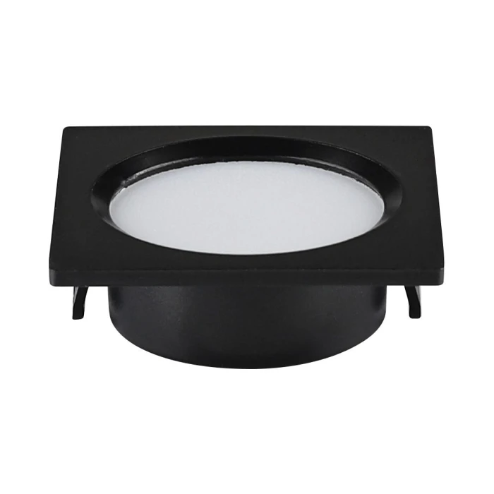 Kit Com 2 Spot De Led Alua Embutir Quadrado 2W 4000K Preto