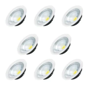 Kit Com 8 Downlight Led De Embutir 30W 6500K Branco Astraled