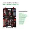 Kit De Ferramentas Maleta Com 110 Peças Novas Vermelha Kokay Kit De Ferramentas Maleta Com 110 Peças Novas Vermelha Kokay
