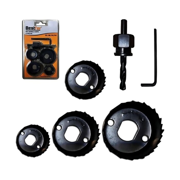 Kit Serra Copos Bestfer BFH1466 Peças Para Furadeira