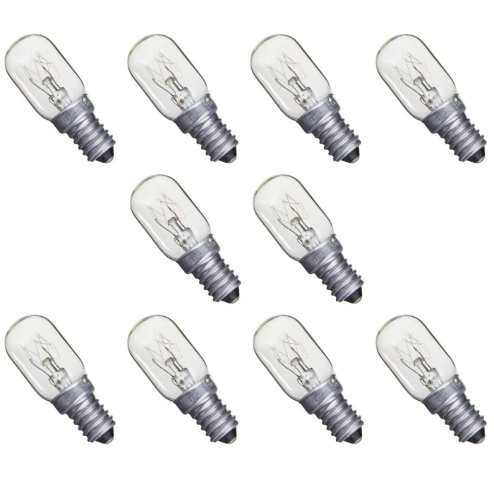 kit 10 Lâmpada Incandescente Micro Ondas E14 220v Taschibra