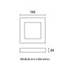 kit 3 Painel Led De Sobrepor Quadrado 12W 4100K Preto