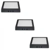 kit 3 Painel Led De Sobrepor Quadrado 12W 4100K Preto kit 3 Painel Led De Sobrepor Quadrado 12W 4100K Preto