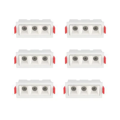 kit 6 un Downlight Led Embutir Astraled 6W 4000K Dl-7417