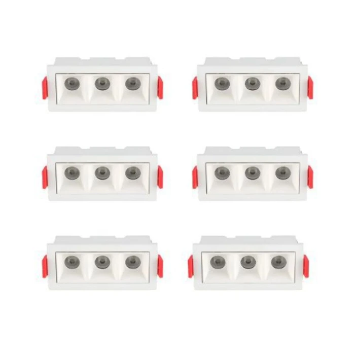 kit 6 un Downlight Led Embutir Astraled 6W 4000K Dl-7417