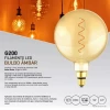 Lâmpada De Led G200 Filamento 5W 2000K Retrô Vintage Bivolt