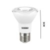 Lâmpada De Led Par20 7W 2700K Dimerizavel E27 Ip65 Taschibra