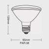 Lâmpada De Led Par38 Com Luz Verde 15w E27 Ip65 Taschibra