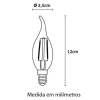 Lâmpada Filamento Chama C35 E14 2,5W 2000K 220VC/ Adaptador Lâmpada Filamento Chama C35 E14 2,5W 2000K 220VC/ Adaptador