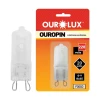Lâmpada Halógena Ouropin G9 20W 220V Amarelo Ourolux Lâmpada Halógena Ouropin G9 20W 220V Amarelo Ourolux