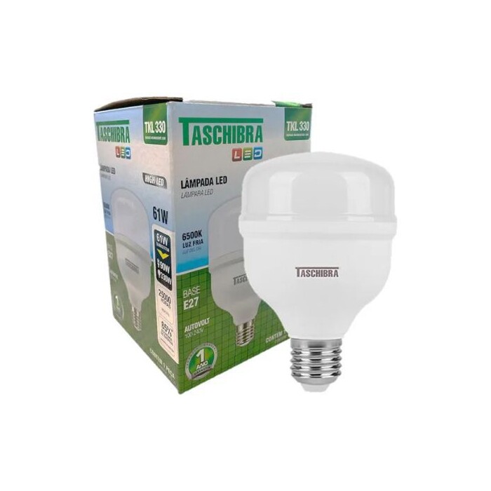 Lâmpada High Led Tkl330 E27 61w 6500k Branco Frio Taschibra