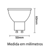 Lâmpada Led MR16 GU10 6W 3000K Bivolt MBled