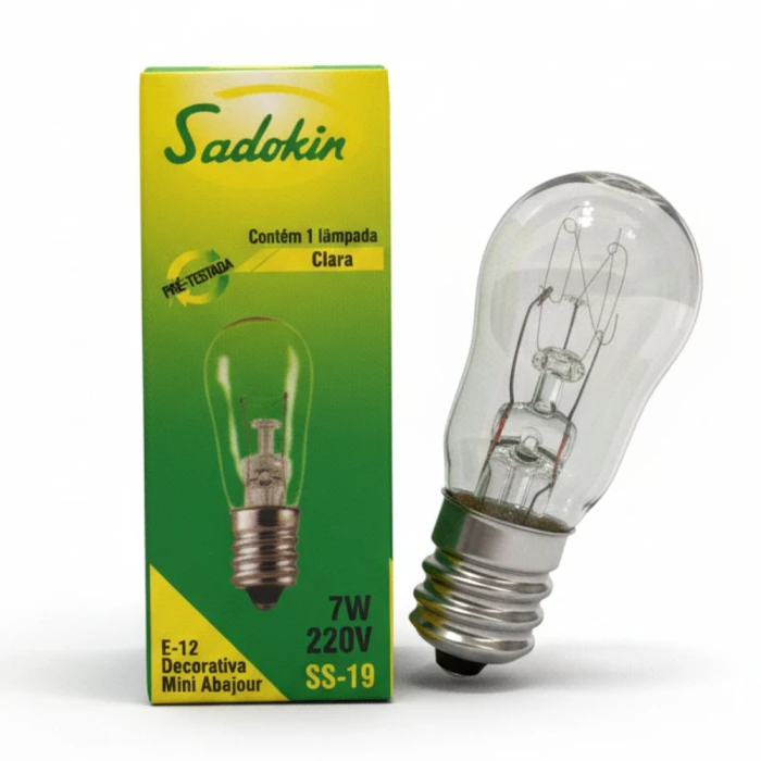 Lâmpada Mini 7W 220V P/ Abajur E Lustre Sadokin Novo Lâmpada Mini 7W 220V P/ Abajur E Lustre Sadokin Novo