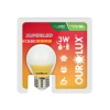Lâmpada Super Led 3W Luz Amarela Colors Bivolt E27 Ourolux