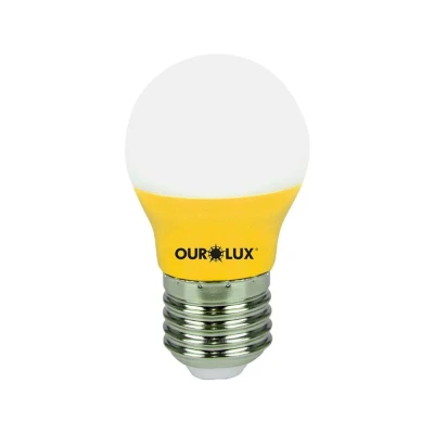 Lâmpada Super Led 3W Luz Amarela Colors Bivolt E27 Ourolux