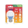 Lâmpada Super Led 3W Luz Azul Colors Bivolt E27 Ourolux