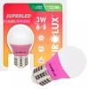 Lâmpada Super Led 3W Luz Rosa Colors Bivolt Ourolux E27