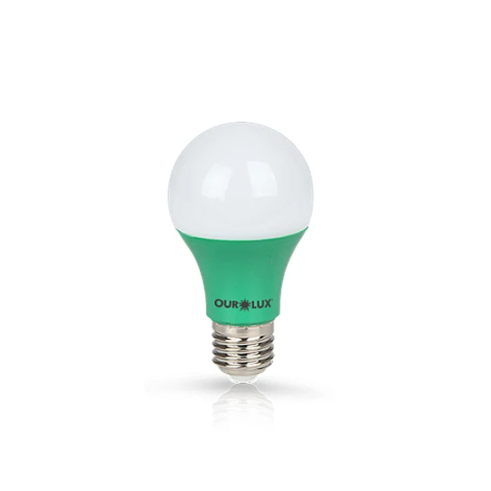 Lâmpada Super Led 7W Luz Verde Bivolt Colors Ourolux