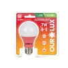 Lâmpada Super Led 7W Luz Vermelho Colors Bivolt E27 Ourolux