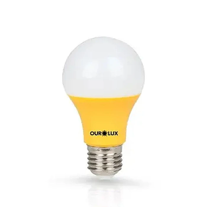 Lâmpada Super Led Ouro 7W Luz Amarela Colors Bivolt Ourolux