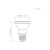 Lâmpada led par20 6W 2700K dimerizável IP65 Taschibra