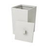 Lixeira Quadrada Aço Inox 7.8L Branca 1950 Rodinox