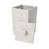 Lixeira Quadrada Aço Inox 7.8L Branca 1950 Rodinox