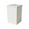 Lixeira Quadrada Aço Inox 7.8L Branca 1950 Rodinox