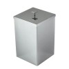 Lixeira Quadrada Aco Inox 7.8l Prata 1799 Rodinox