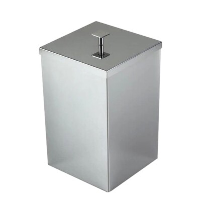 Lixeira Quadrada Aco Inox 7.8l Prata 1799 Rodinox